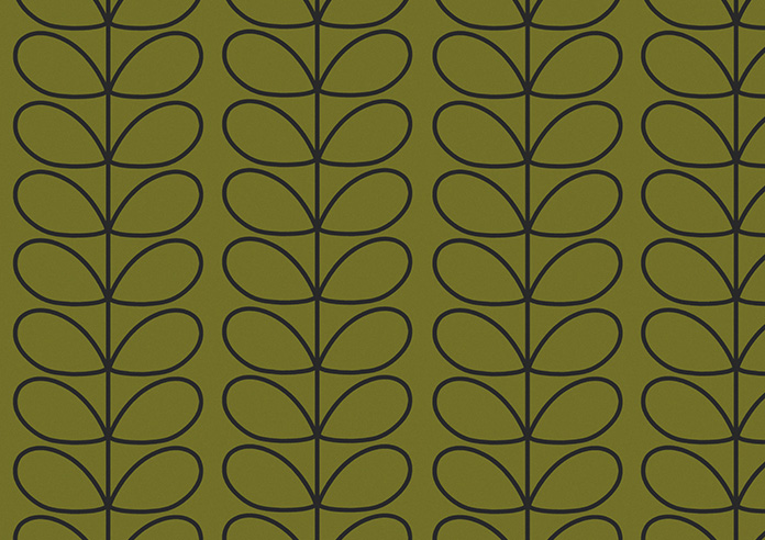 Orla Kiely Linear Stem, Olive & Black - Roller Blind - Image 6